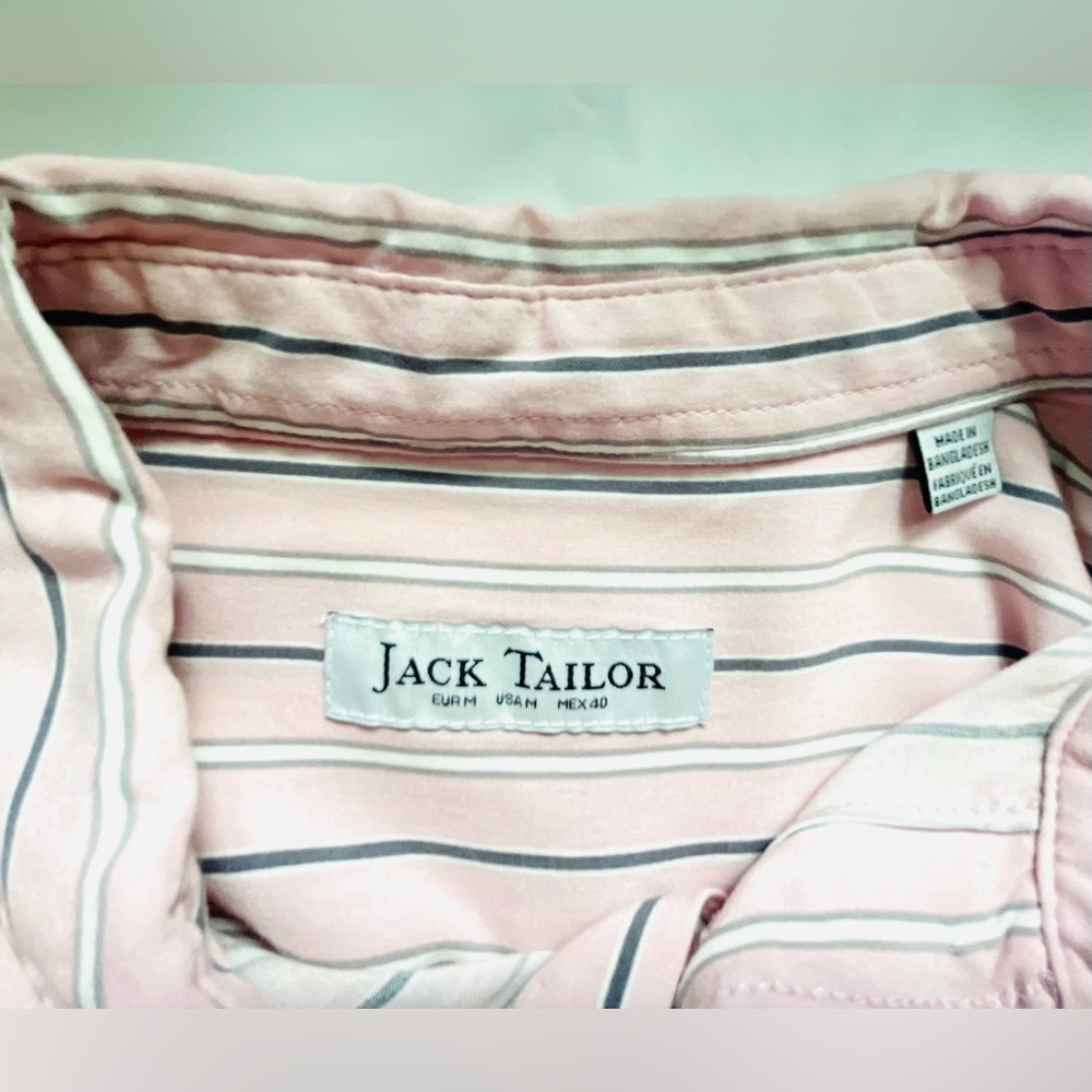 Jack Tailor Striped Button Up Size Medium - Picture 7 of 11